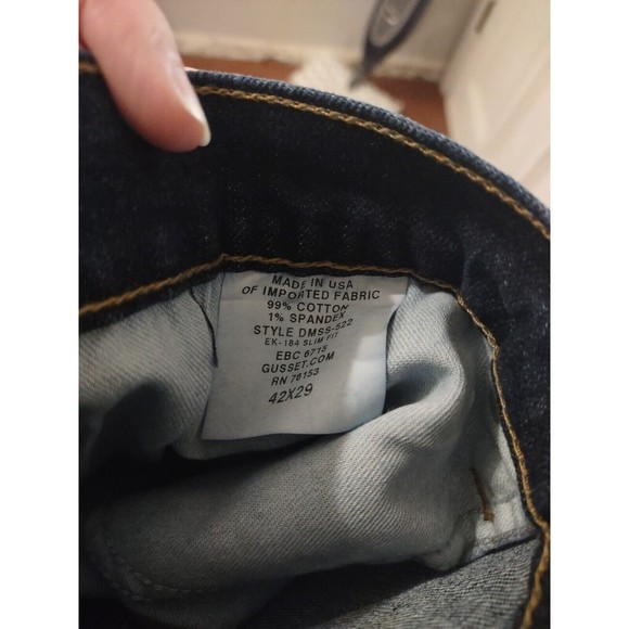 Diamond Gusset Mens Jeans 100% Cotton Denim USA Made 42x30 NWT - Picture 7 of 7